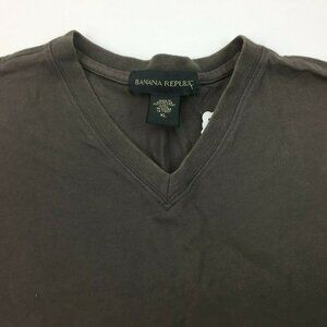 Banana Republic Mens Brown V-Neck T-Shirt Size XL